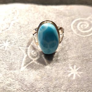 Sterling silver blue semi-precious Stone ring